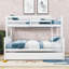 Lit superposé simple au-dessus de double en bois avec lit gigogne Kelyn-324077840