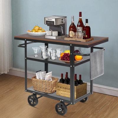 Bonnique Metal Bar Cart by 17 Stories