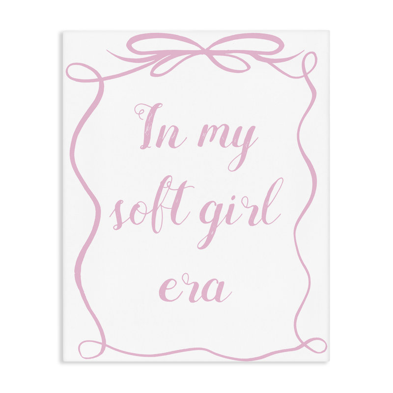 In My Soft Girl Era Canvas, design par Lucille Price, H 48 po x l 36 po