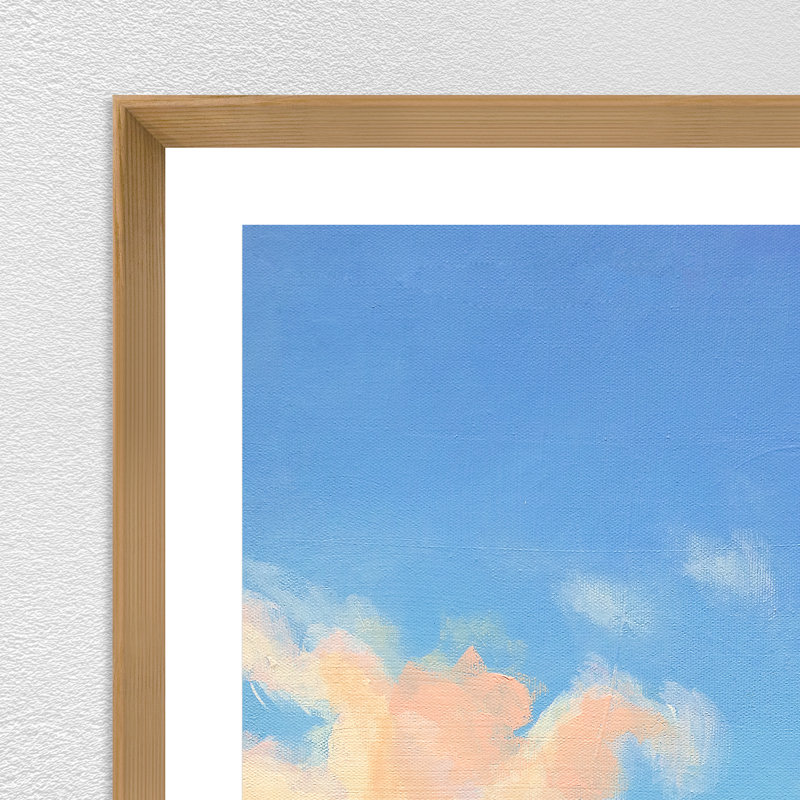 Sunset Roads End, Oui, Papier brun avec cadre simple