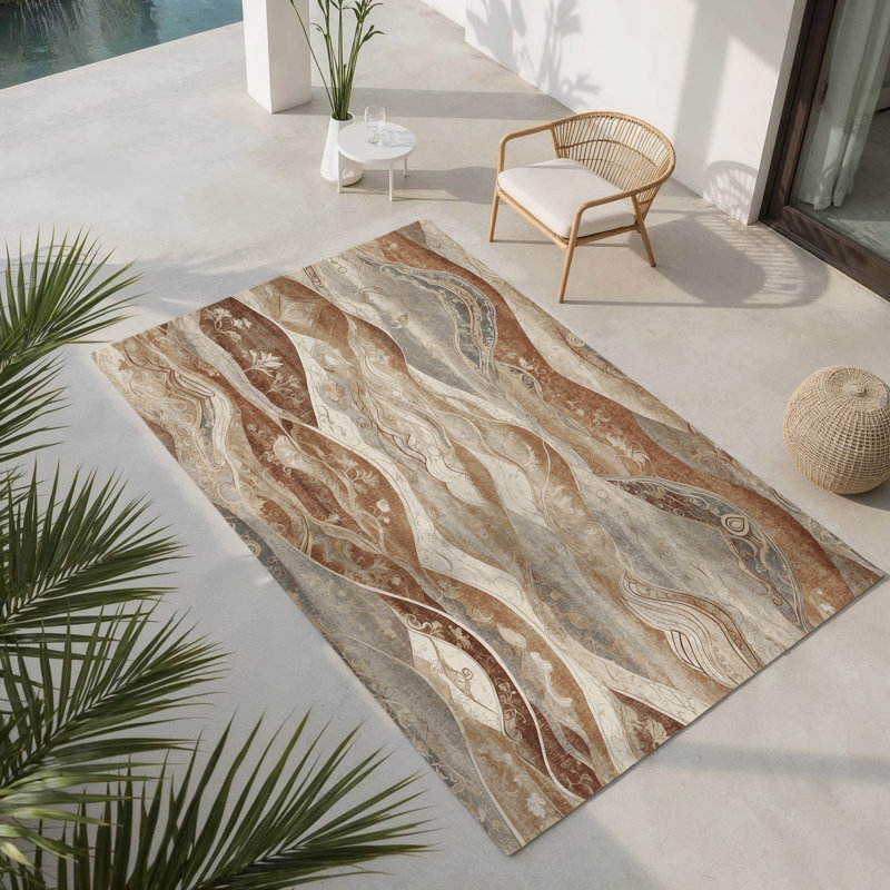 Tapis intérieur et extérieur Velvet Layers, Rectangle 1 pi 6 po x 2 pi 6 po