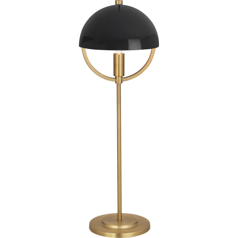 Mavisten Table Lamp, Piano Black, Lacquered Burnished Brass