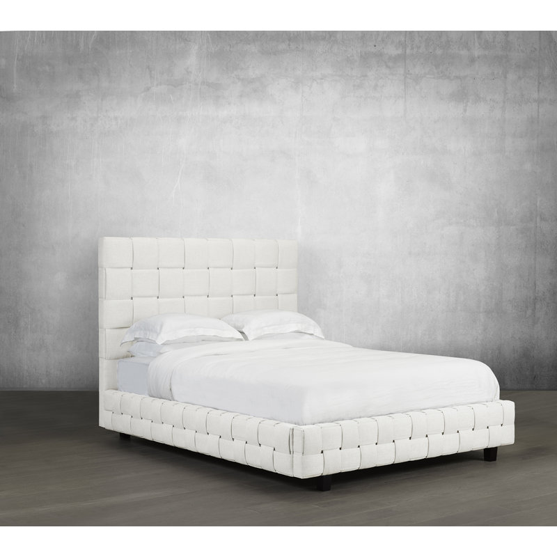 Tête de lit tapissier Vennessa, Blanc, Grand