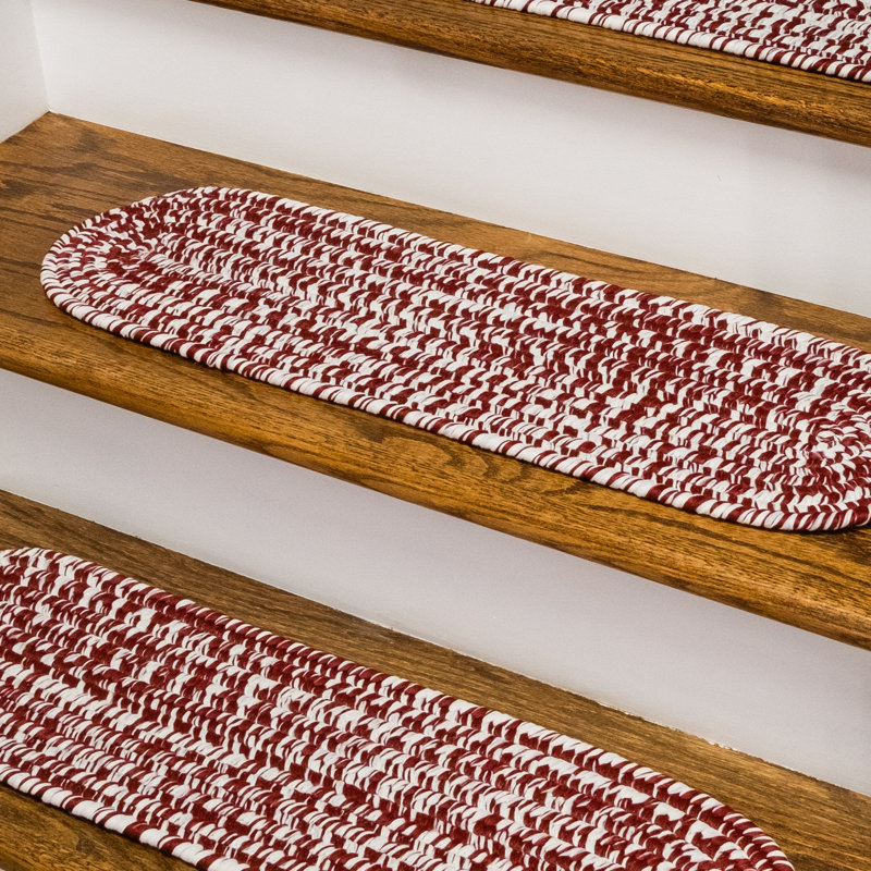 Tapis d'escalier Kropf, Rouge / blanc