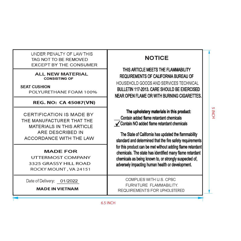 Uttermost Hanni Gray Upholstered Dining Chair