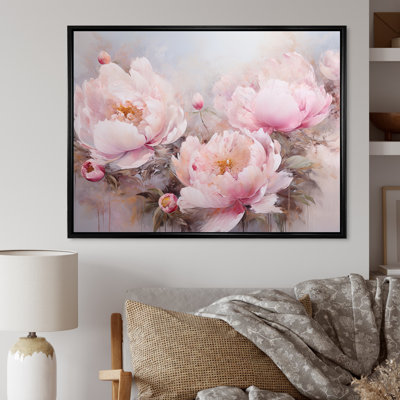 Pink Peonies Liquid Art Flower Field VI - Flower Field Wall Art Prints