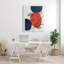 Motif de formes modernes et abstraites de cercles bleus rouges par Urban Epiphany-70677792-70677794