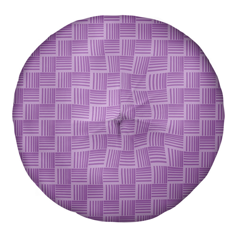 Coussin de sol classique à rayures Baskettressées, 30 po x 30 po, Fleur