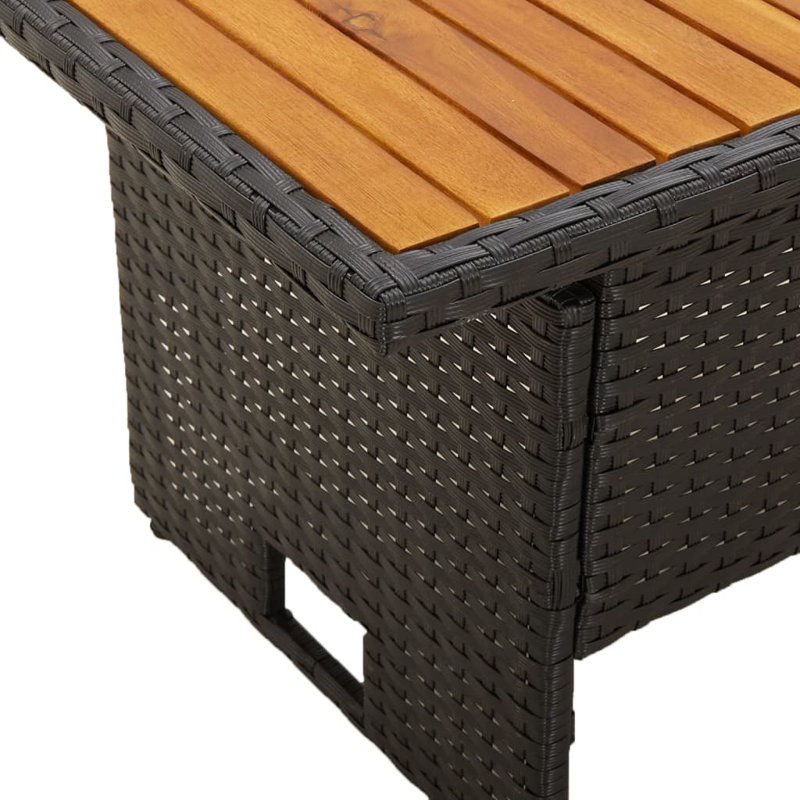 - Person Patio Conversation Set with Cushions, Black