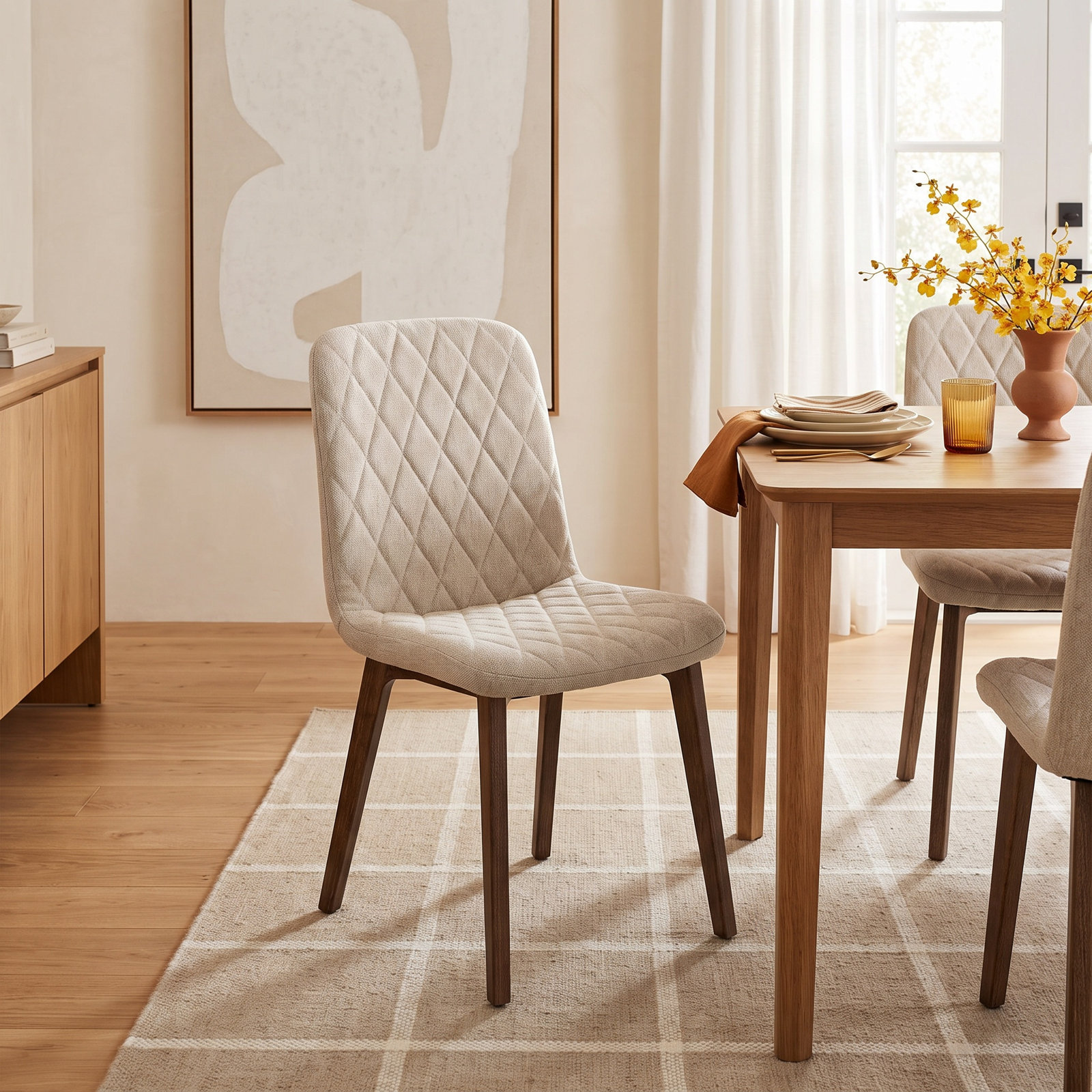Nixi Parsons Dining Chair, Cream