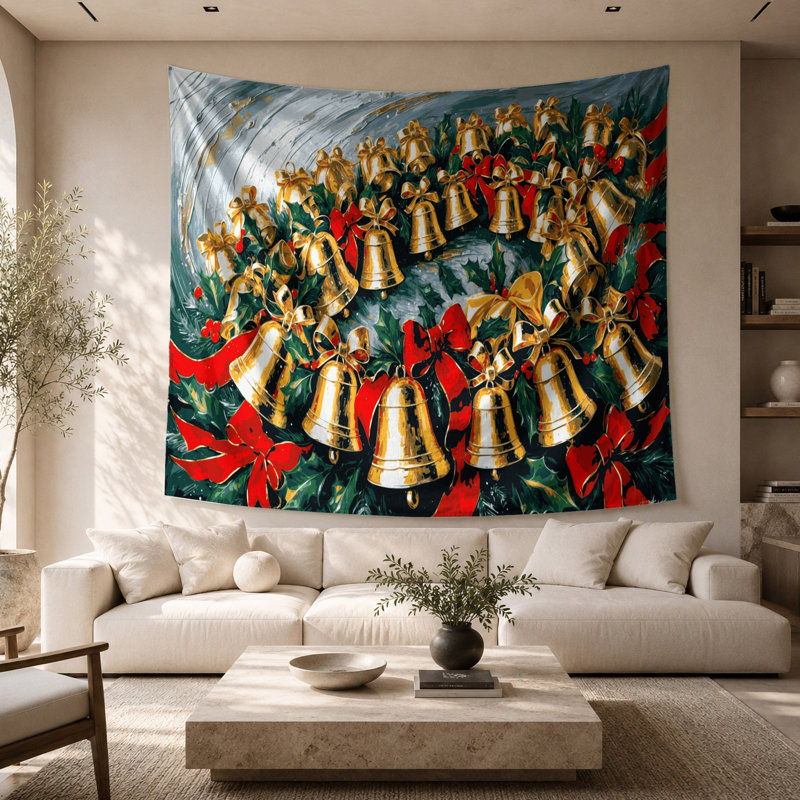 Tapisserie murale Christmas Christmas Bells, 26 po x 36 po
