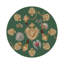 Ex Vote Sacred Hearts Vegan Leather Round Pebble Placemat-458615265