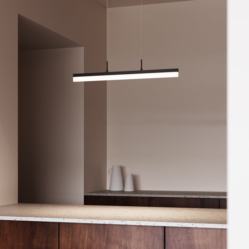 Stiletto 1 - Light LED Pendant, Satin Black