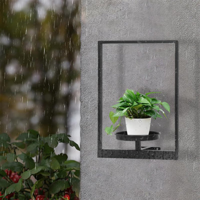Wall-Mounted Hanging Plant Holder – 6.2" Rust-Resistant Metal Planter Stand for Indoor/Outdoor