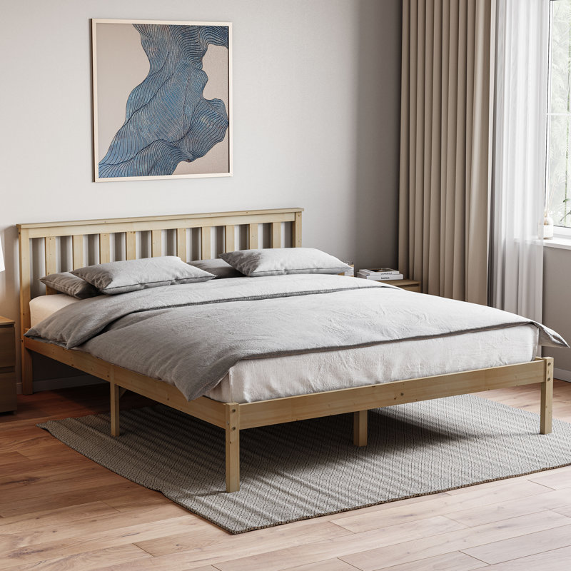 Frederique Solid Wood Bed, Pine, Kingsize (5')
