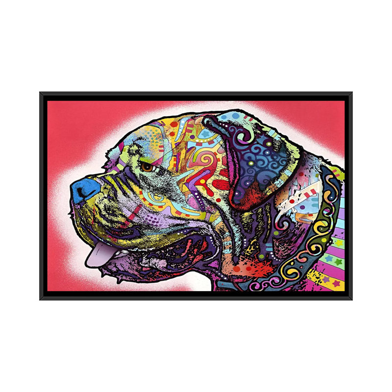 «Profile Mastiff» par Dean Russo - impression sur toile tendue, H 18 po x l 26 po x P 1,5 po, Cadre noir
