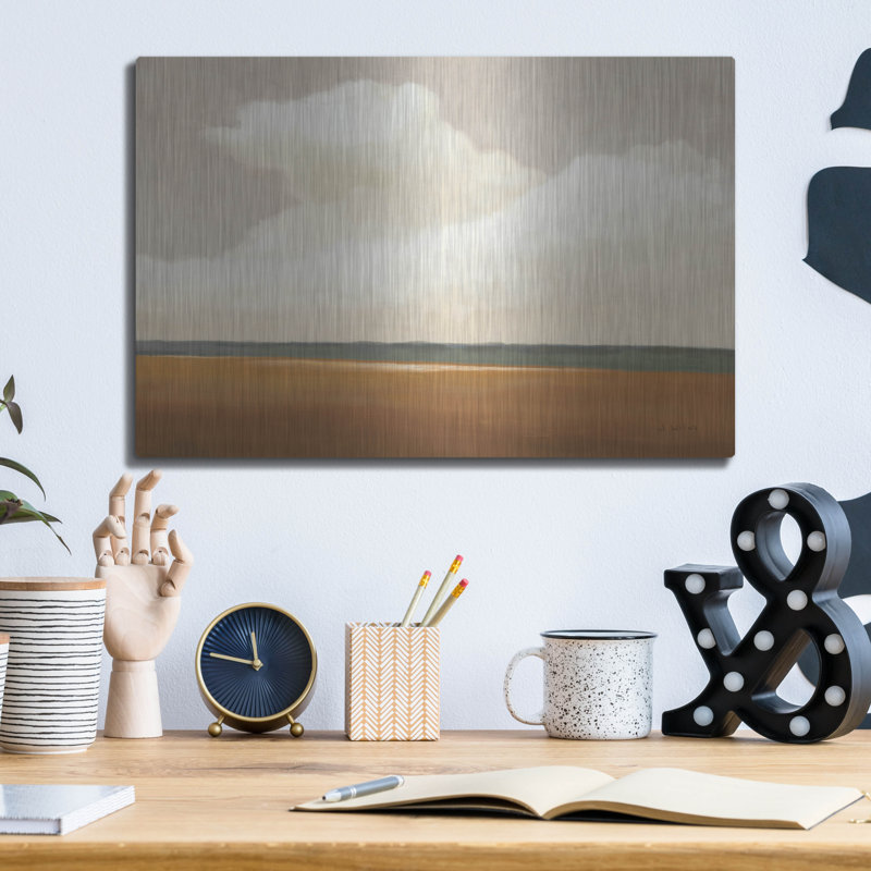 Art mural en métal Winston Porter «Prairie Summer Terracotta» par James Wiens, H 12 po x l 16 po
