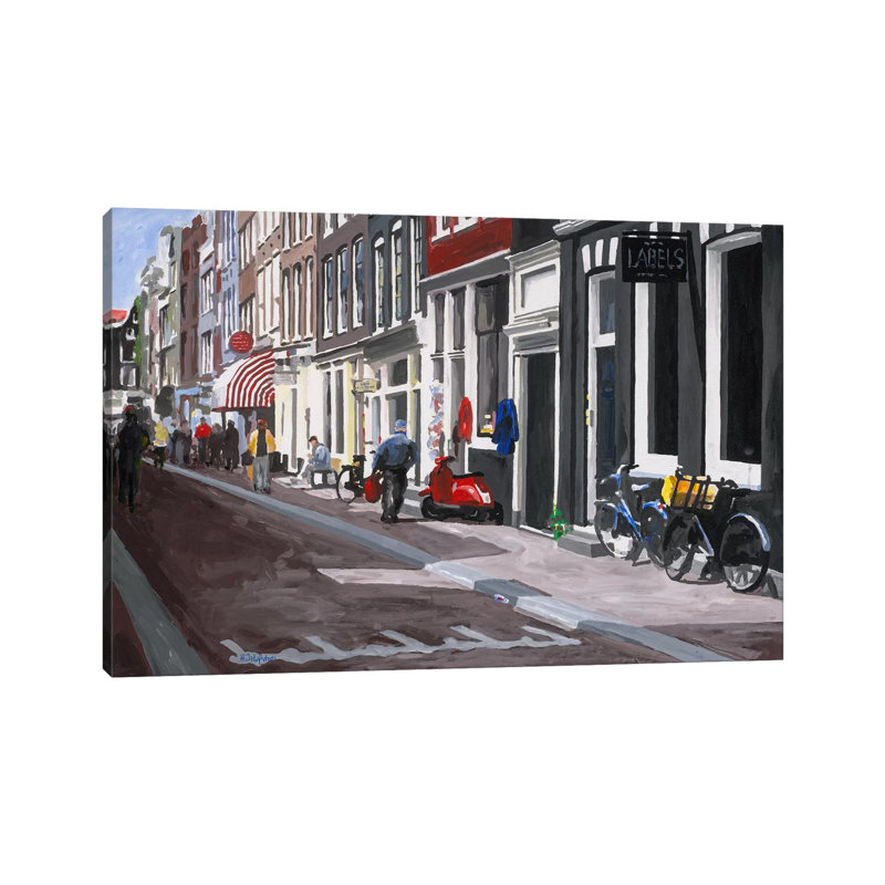 Street by HJ Hofstra - Wrapped Canvas Painting, 20.32 cm H x 30.48 cm W