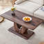 Rectangular Coffee Table With Walnut Finish - Adds Elegance To Home Grain Sticker Easy Clean And Maintain