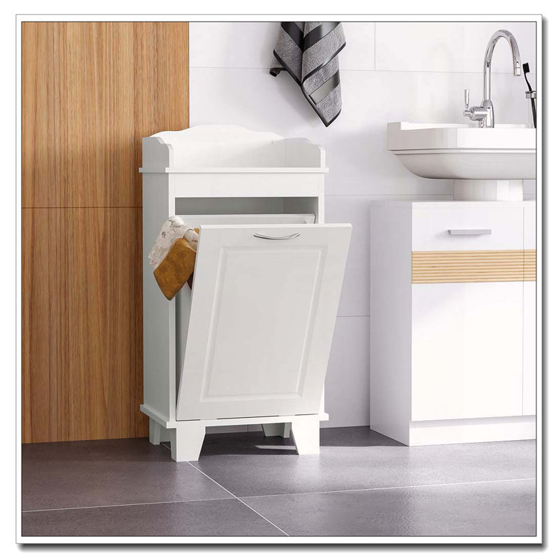 Armoire pour panier à linge inclinable