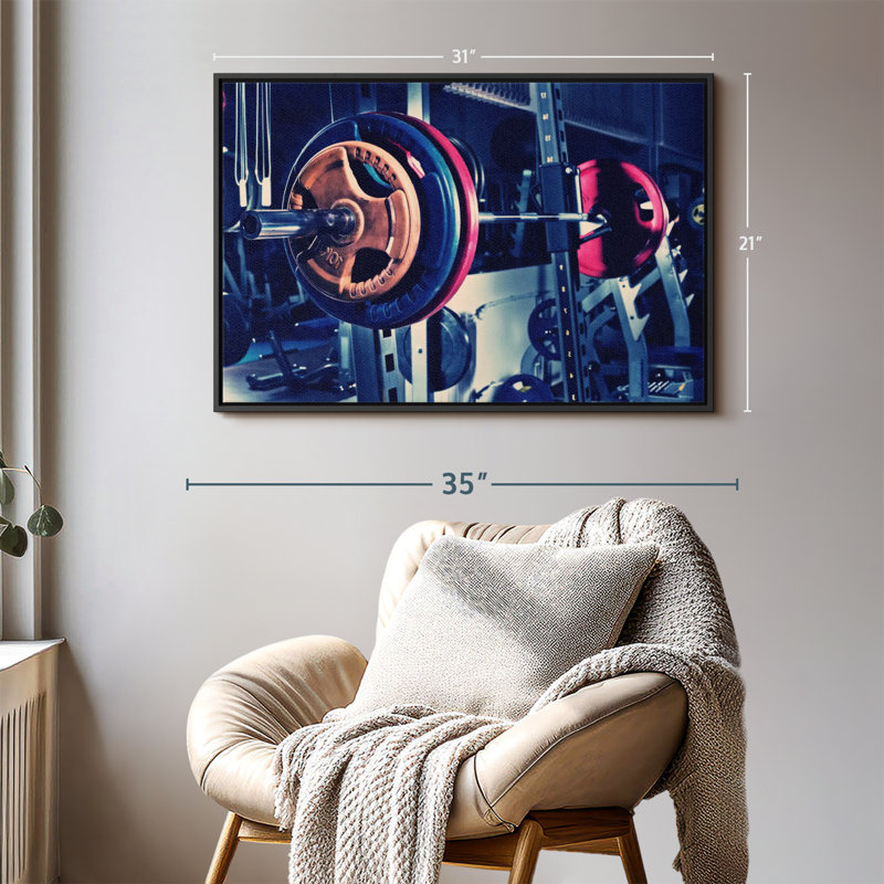 «Gym Barbell Wall Art», H 21 po x l 31 po