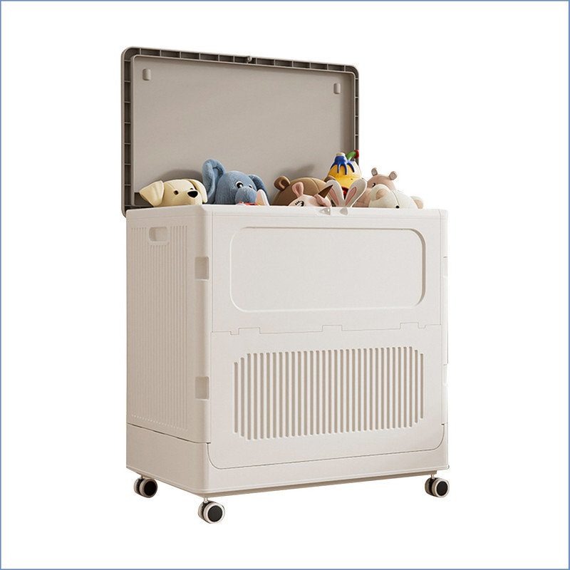 Rolling Laundry Hamper with Lid, 123L Large Capacity Clothes Hampers for Laundry, Plastic Collapsible Laundry Baskets with Wheels and Lid, Install-Fre