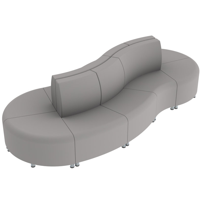 Ensemble de 10 chaises Pro Wave Connect Curved Wave, Gris
