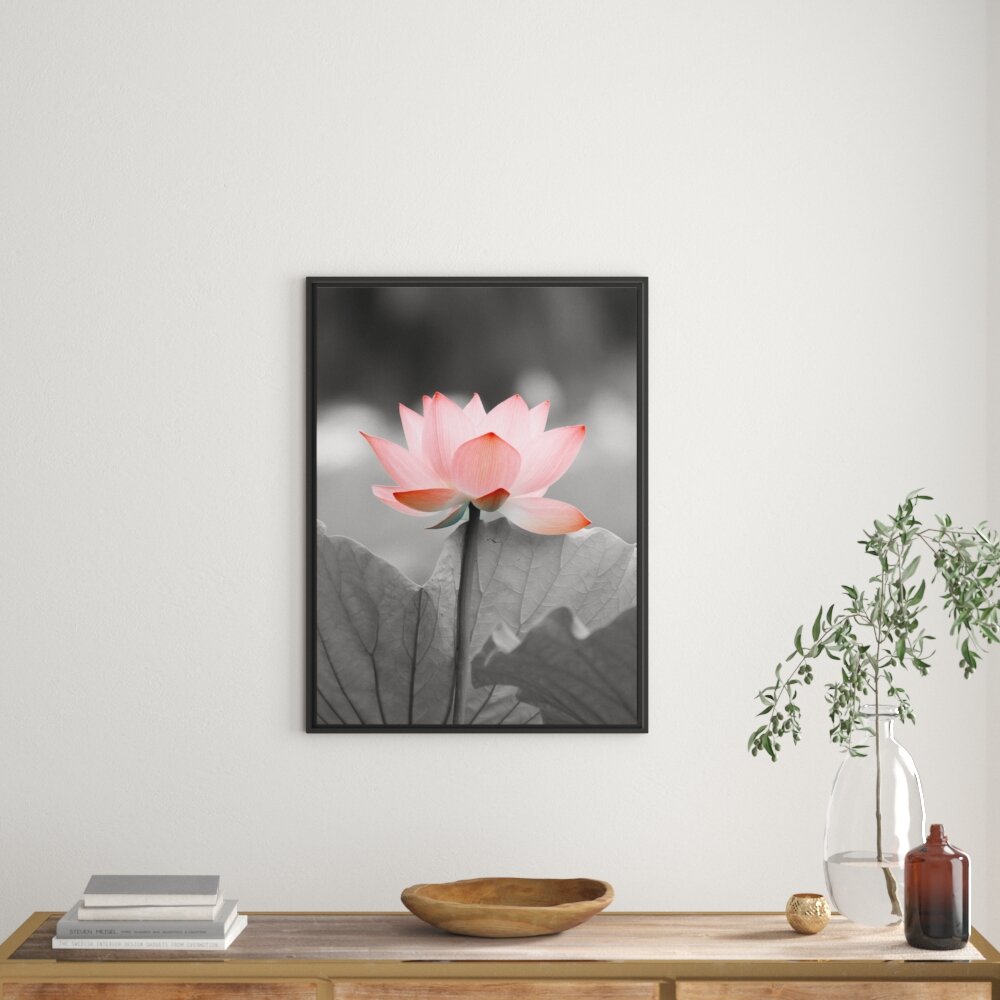 Gerahmtes Wandbild wunderschöner Lotus