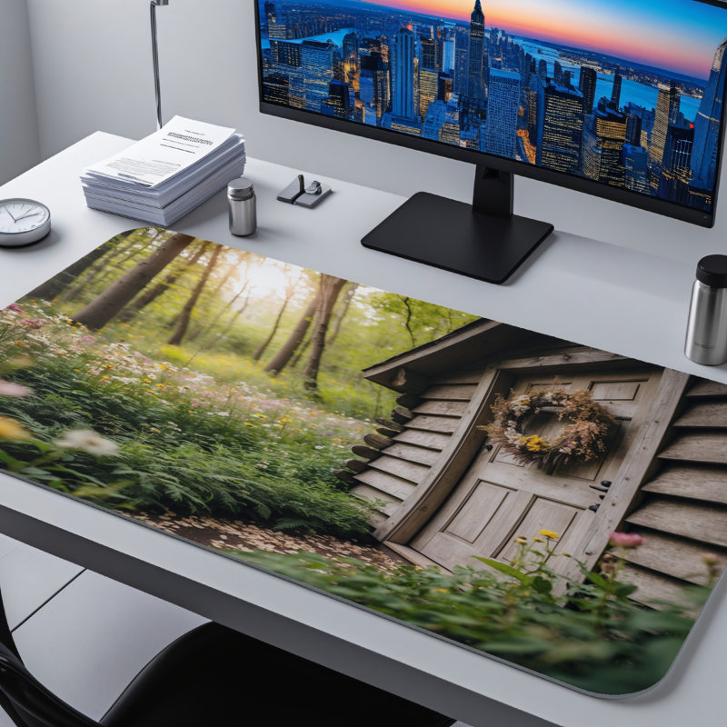 Polyester Desk Pad, 14.4x12.1
