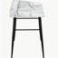 Bureau d'ordinateur, bureau personnel, ordinateur portable, tablettes de rangement, bureau de 48 po, stratifié aspect marbre blanc, métal noir, contemporain, moderne-1642324031