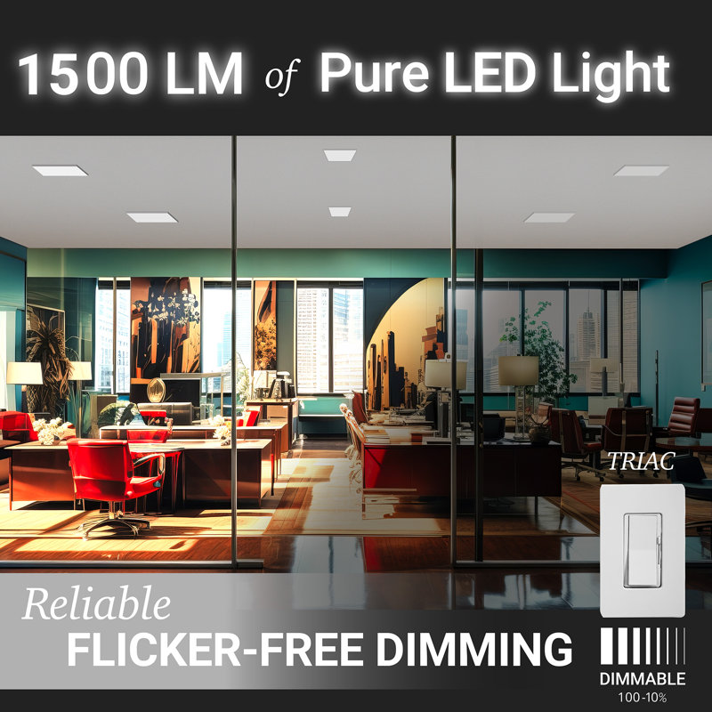 Ultra-Thin White Aluminum LED Flush Mount Panels