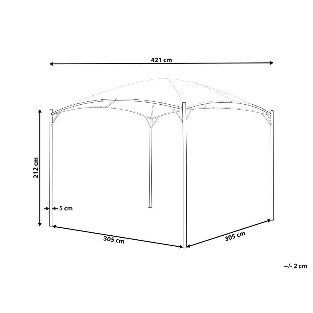 300 cm x 300 cm Pop-Up Partyzelt Avrianna aus Metall