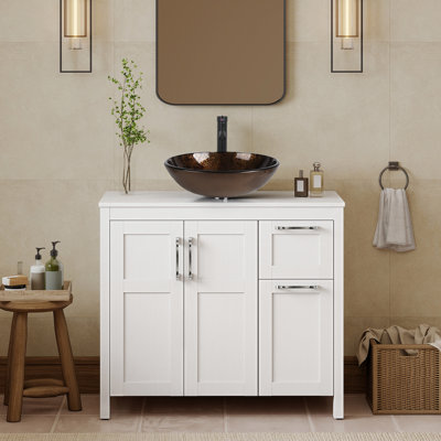 36" Free-Standing Modern Single Bathroom Vanity With Sink
