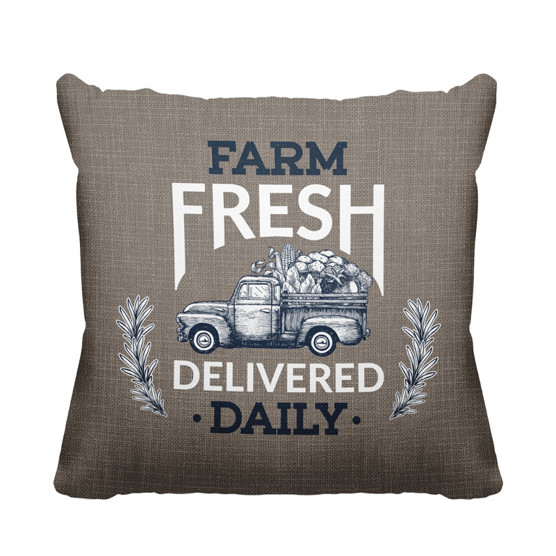Coussin intérieur / extérieur Ringo Farm, L 19 po x H 19 po, Ombre