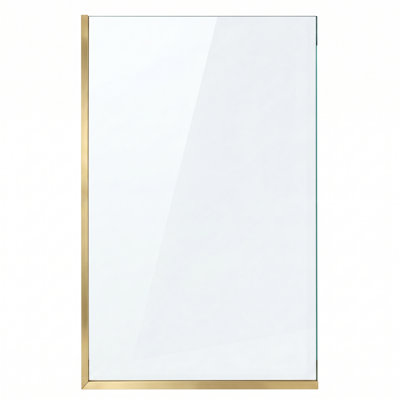 Panneau de verre fixe semi-sans cadre l 34 po x H 74,25 po