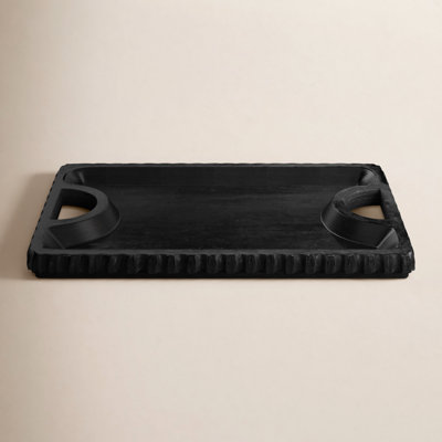Sagebrook Home Colbin Wooden Scalloped Edge Tray