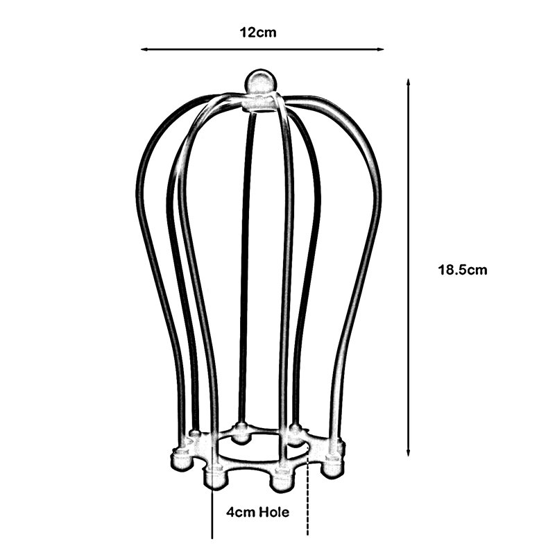 46.99cm H Metal Novelty Lamp Shade ( Uno ) in White