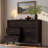 Dresser Cabinet With 6 Drawers And Gold Handles-1553856009