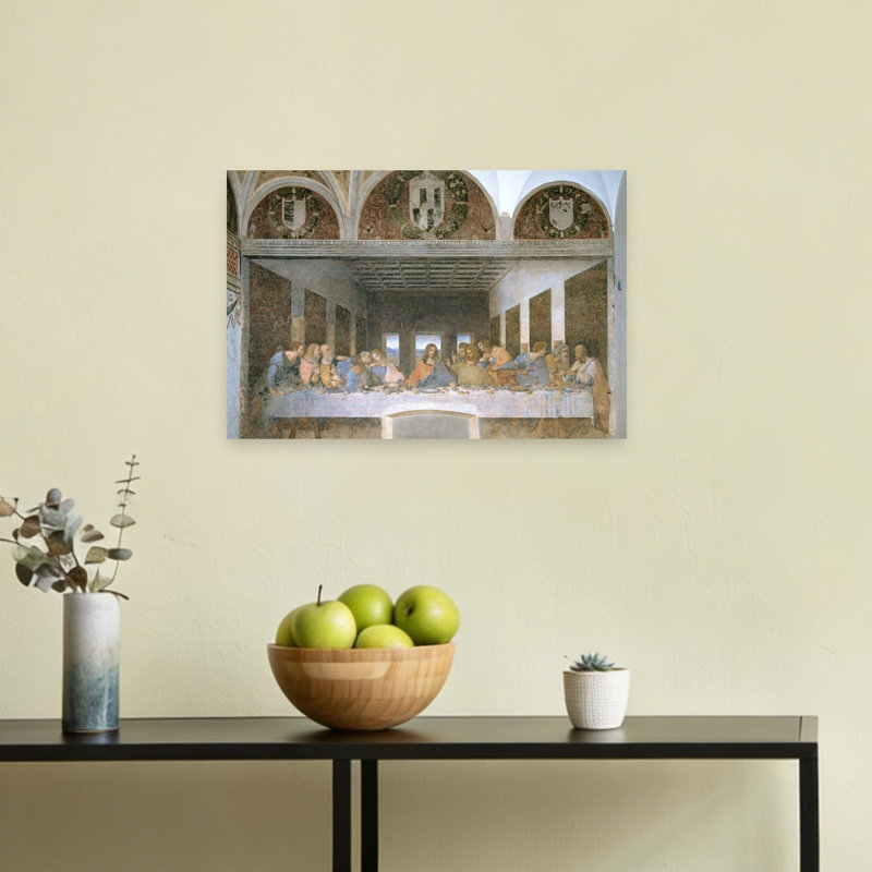 The Last Supper, 1495-97 Abstract Contemporary Wall Art Print, 30.48cm H x 45.72cm W