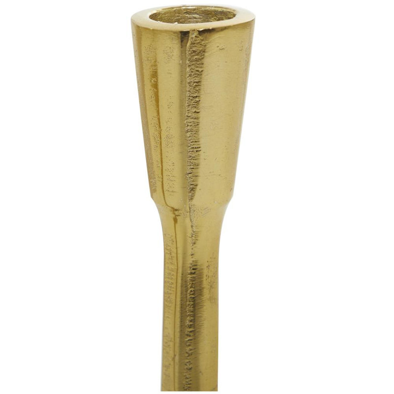 Aluminum Tabletop Candlestick, Gold