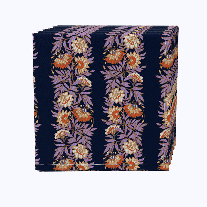 Cotton Floral Square Napkin