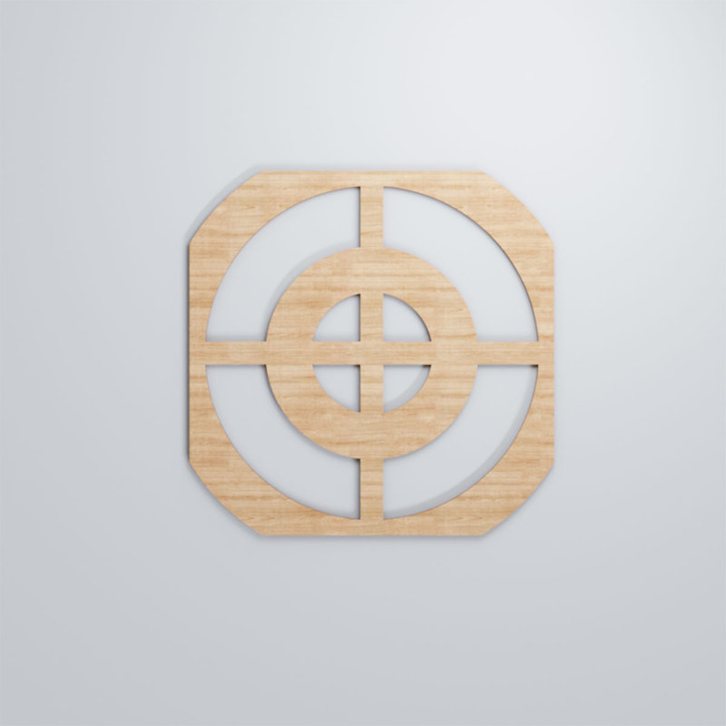 Panneaux muraux décoratifs en bois Sullivan, Aulne, H 15 3/8 po x l 15 3/8 po x P 1/4 po