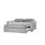 Grand canapé-lit inclinable manuel en tissu gris Keystone-998389245