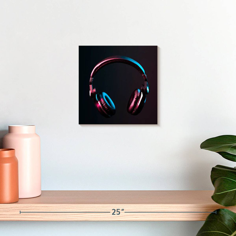 Abarca Neon Highlight Headphones, 10" H x 10" W