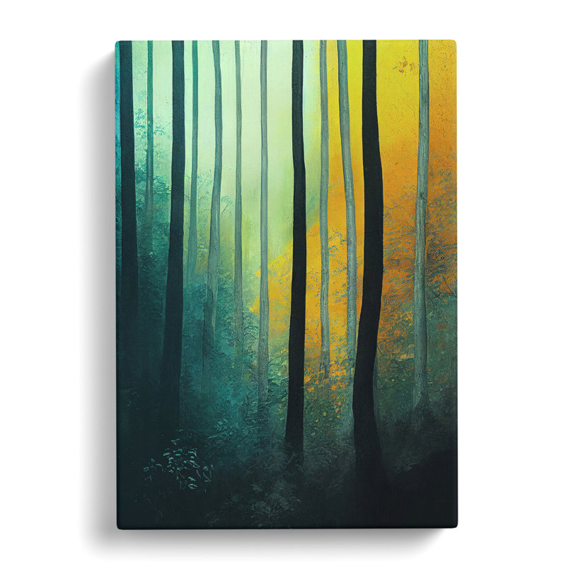 A Colourful Forest No.5 - Print, Wrapped Canvas, 50cm H x 35cm W