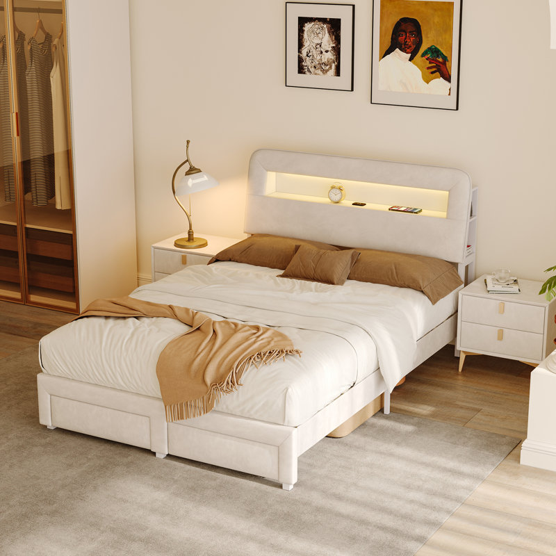Upholstered Storage Bed, European Kingsize (160 x 200 cm)