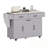 Kitchen Island with Adjustable Shelf, Spice & Towel Rack and Drawer-187869946