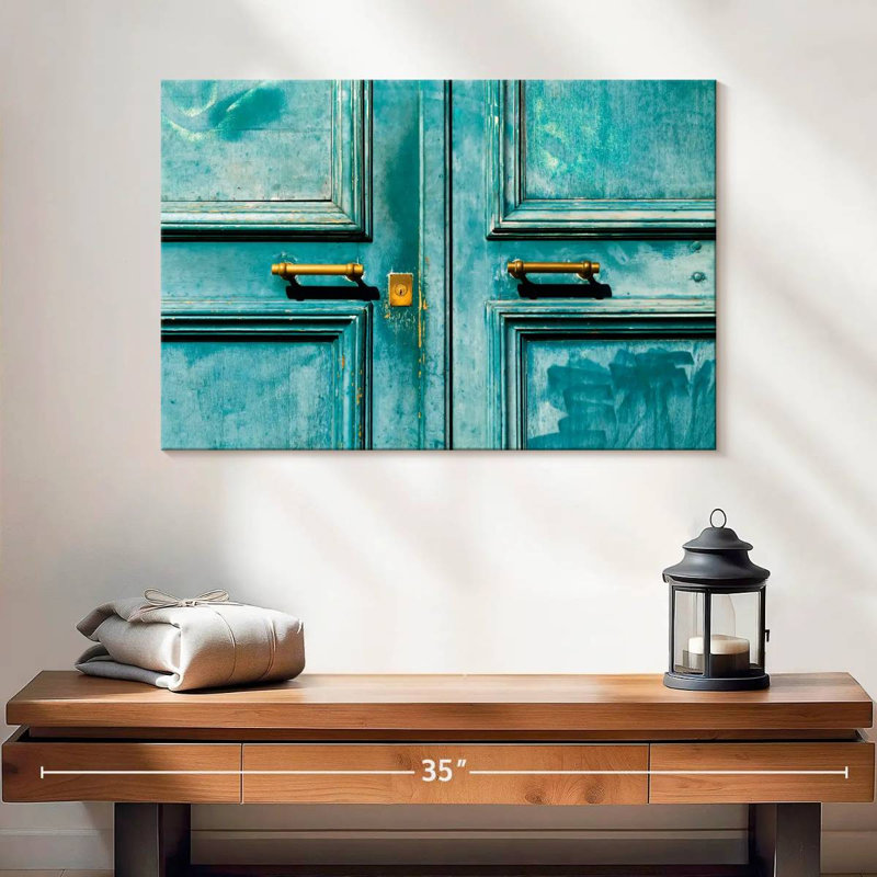 Lilie vieille porte turquoise