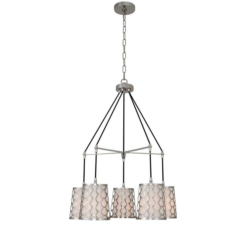 Luminaires suspendus modernes à 5 lumières Ariel par Kalco