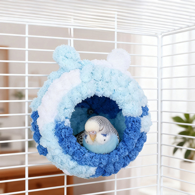 Multicolore hamac chaud pour petits oiseaux 5,9 x 5,9 x 3,5 po Parrot Cotton Nest, de profondeur